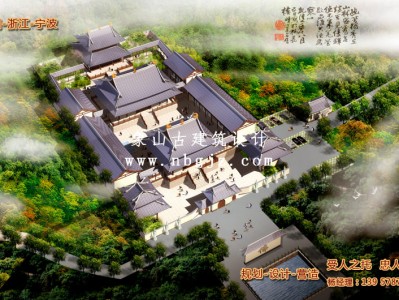 寺庙总体设计规划-寺庙建设规划效果图