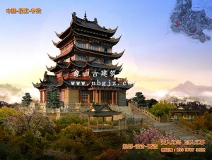 寺庙建筑设计-阁设计方案图