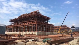 效果图呈现，温州绿色寺院的生态场景可视化设计