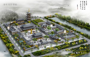 佛教浙江丽水寺院规划布局 寺庙建筑空间组织技巧