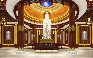 古建浙江舟山寺院设计效果图欣赏 佛教寺院规划布局流程