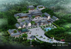 庙宇整体规划设计效果图-深圳观音寺