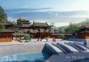 寺院重建规划设计方案图—积福禅寺