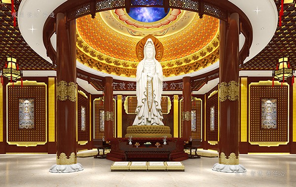 佛教寺庙建筑布局核心 古建浙江湖州寺院设计效果图定制专家  第10张