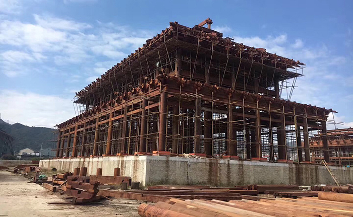 浙江温州寺院鸟瞰图施工,展现规划方案的艺术性  第2张